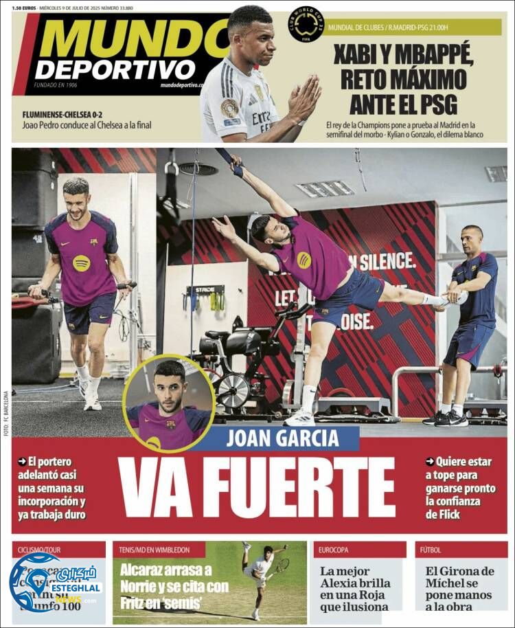 روزنامه ورزشی موندو دپورتیوو چهارشنبه 18 تیر 1404  