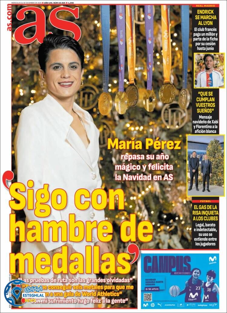 روزنامه  ورزشی آ اس  چهارشنبه 3 دی 1404 