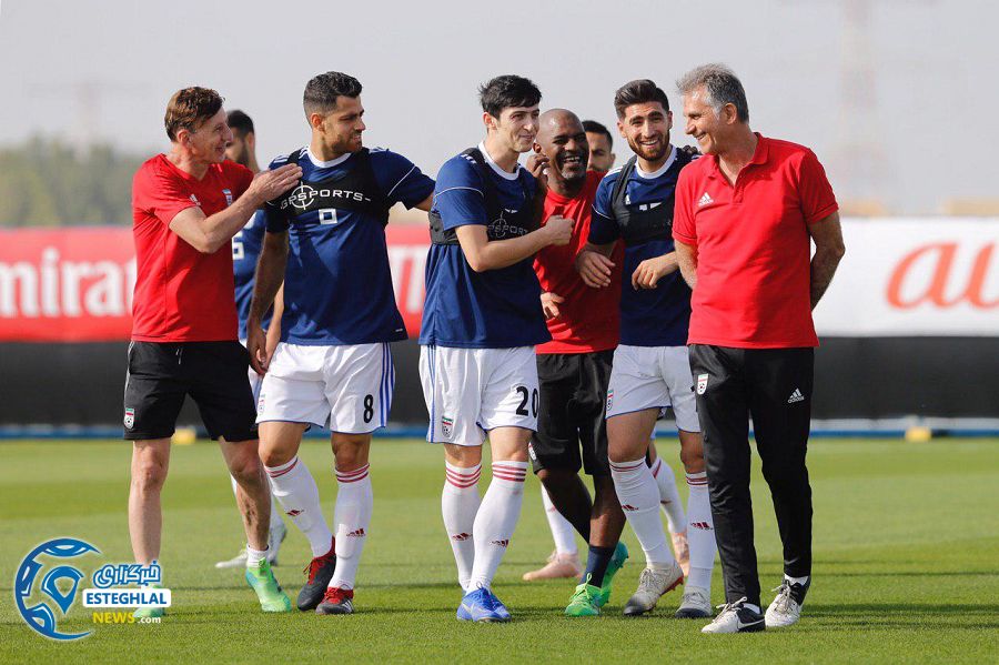 تمرین تیم ملی فوتبال در امارات پیش از دیدار با ویتنام