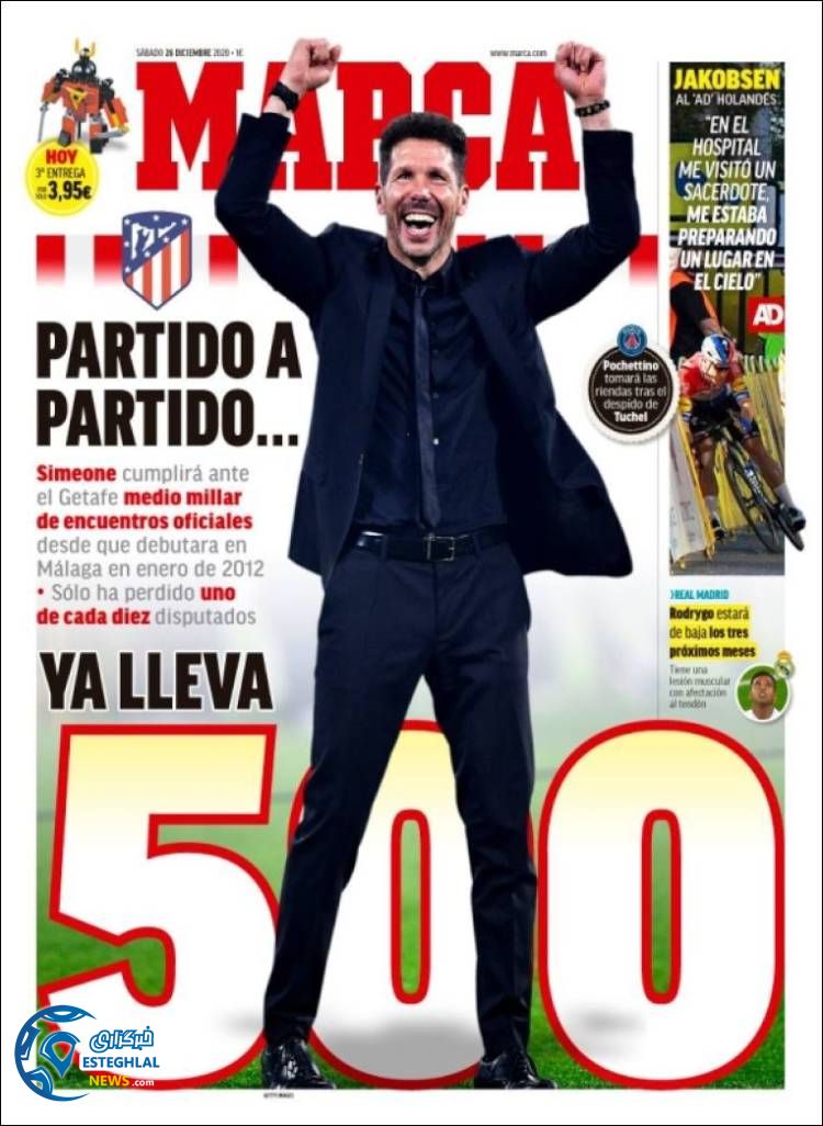 روزنامه ورزشی مارکا شنبه 6 دی 1399