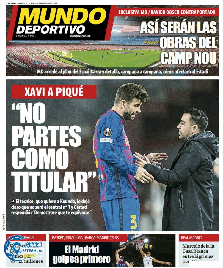 روزنامه ورزشی موندو دپورتیوو سه شنبه 24 خرداد 1401