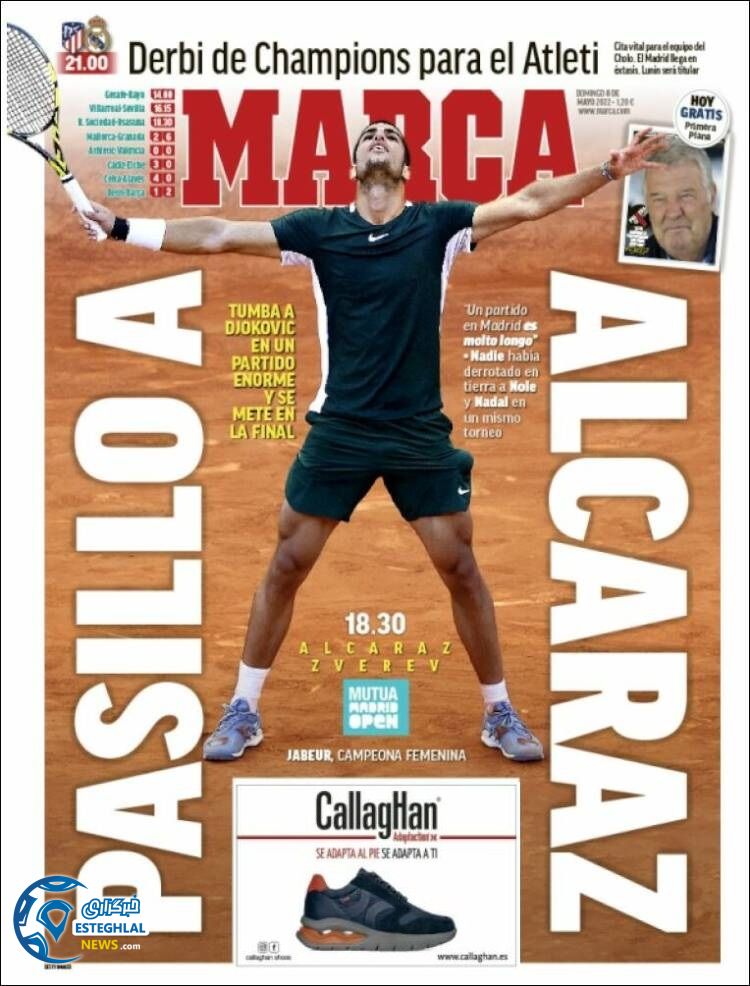 روزنامه ورزشی مارکا یکشنبه 18 اردیبهشت 1401