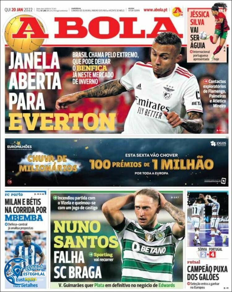 روزنامه ورزشی آبولا پنجشنبه 30 دی 1400