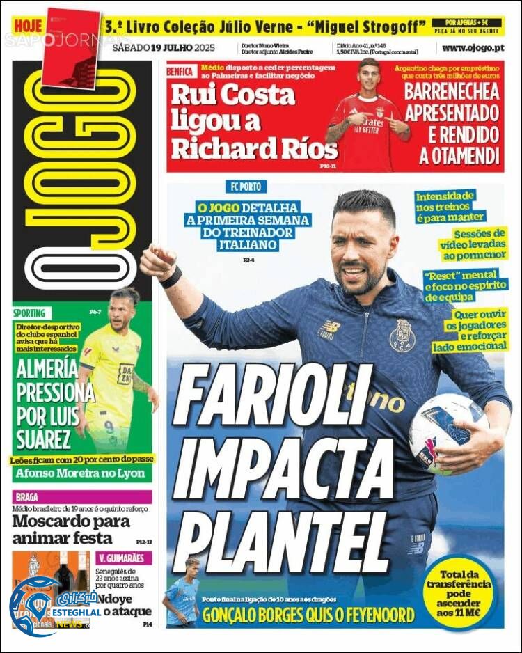 روزنامه ورزشی اوجوگو شنبه 28 تیر 1404  