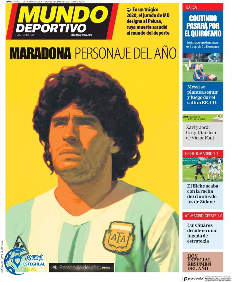 روزنامه ورزشی موندو دپورتیوو جمعه 12 دی 1399