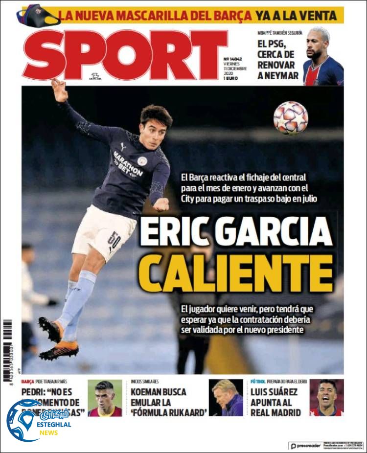 روزنامه ورزشی اسپورت جمعه 21 آذر 1399