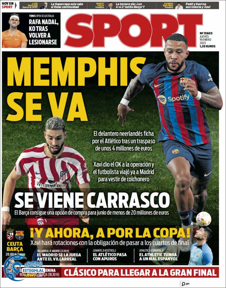 روزنامه ورزشی اسپورت پنجشنبه 29 دی 1401 