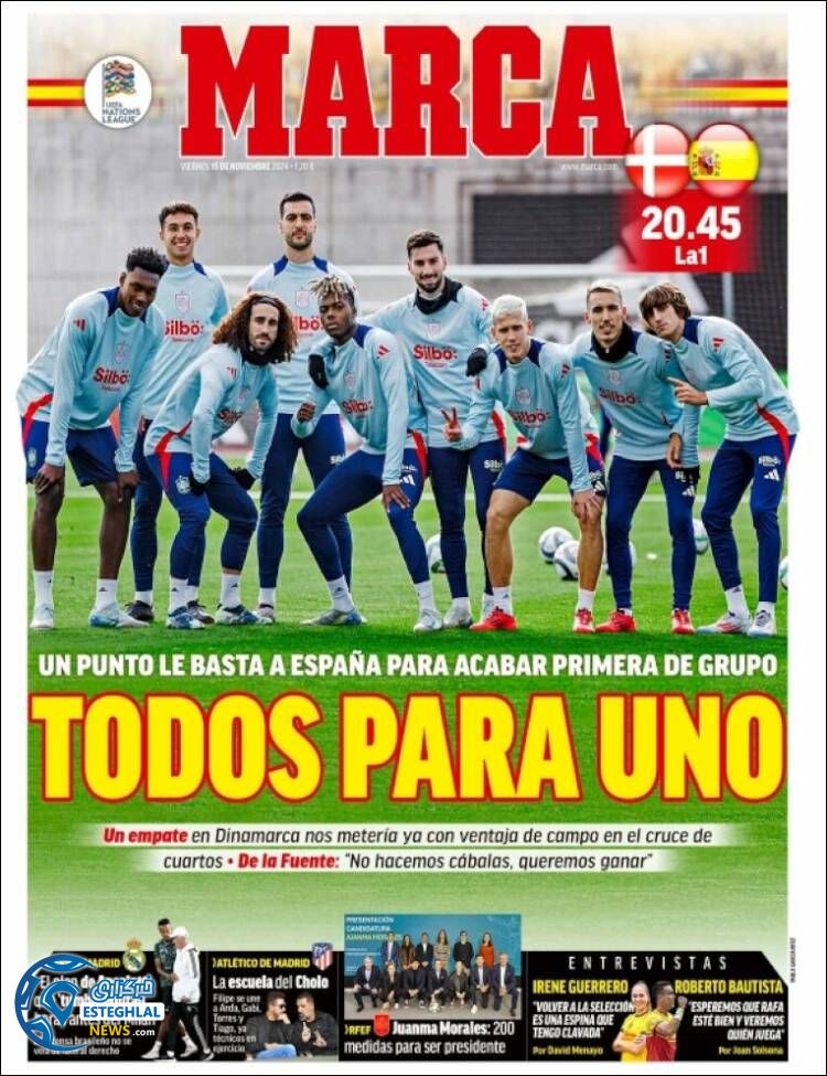 روزنامه ورزشی مارکا جمعه 25 آبان 1403 