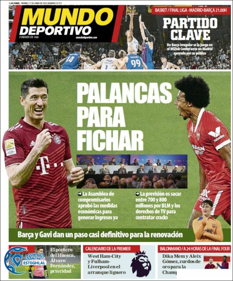 روزنامه ورزشی موندو دپورتیوو جمعه 27 خرداد 1401