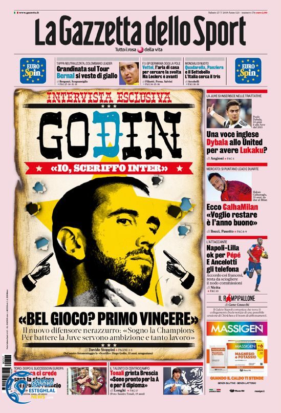 روزنامه ورزشی گاتزتا دلو اسپورت شنبه 5 مرداد 1398