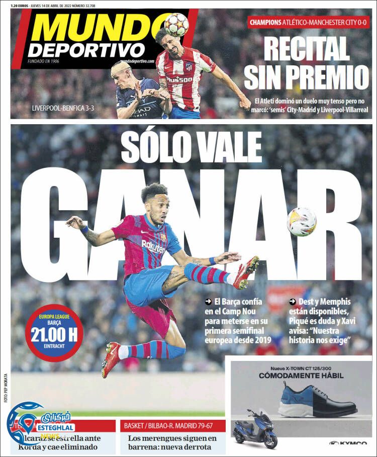 روزنامه ورزشی موندو دپورتیوو پنجشنبه 25 فروردین 1401