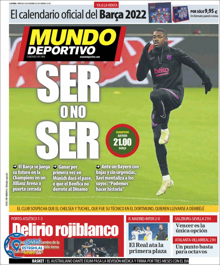 روزنامه ورزشی موندو دپورتیوو چهارشنبه 17 آذر 1400