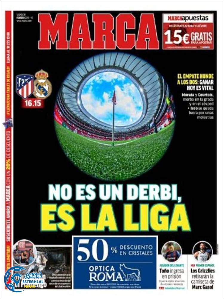 روزنامه ورزشی مارکا شنبه 20 بهمن 1397