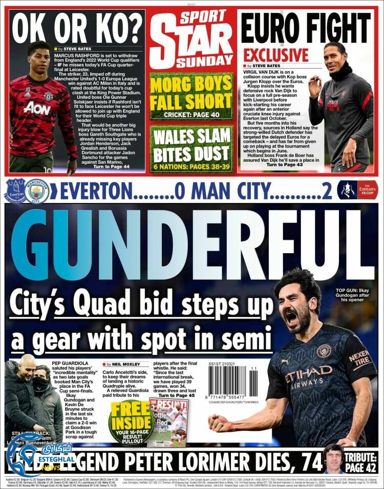 روزنامه ورزشی استار اسپورت یکشنبه 1 فروردین 1400