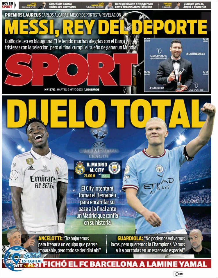 روزنامه ورزشی اسپورت سه شنبه 19 اردیبهشت 1402  