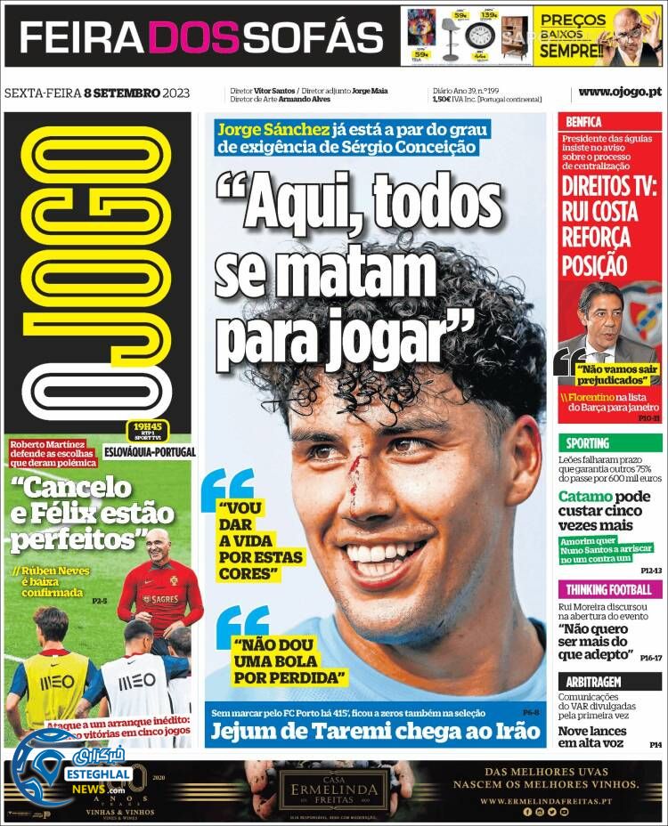 روزنامه ورزشی اوجوگو جمعه 17 شهریور 1402