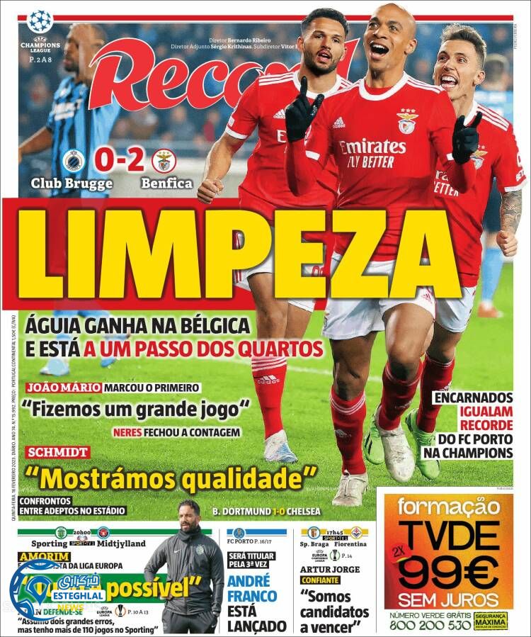 روزنامه ورزشی رکورد پنجشنبه 27 بهمن 1401 