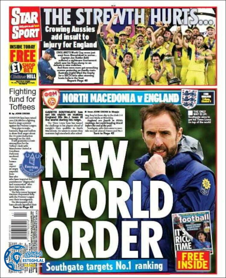 روزنامه ورزشی استار اسپورت دوشنبه 29 آبان 1402 