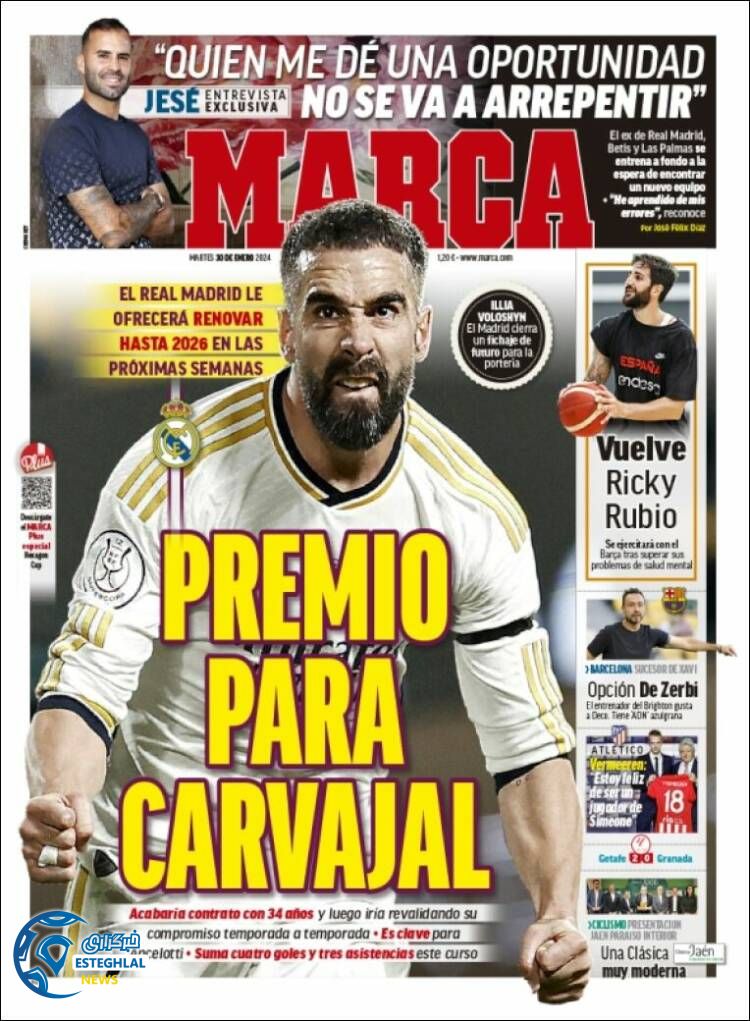 روزنامه ورزشی مارکا سه شنبه 10 بهمن 1402 