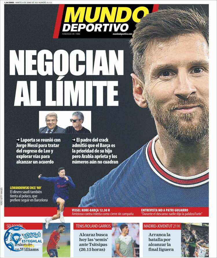 روزنامه ورزشی موندو دپورتیوو سه شنبه 16 خرداد 1402 