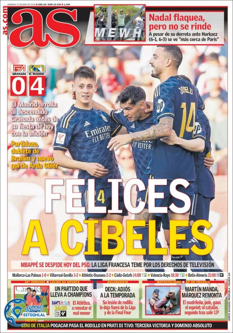 روزنامه ورزشی آ اس یکشنبه 23 اردیبهشت 1403 