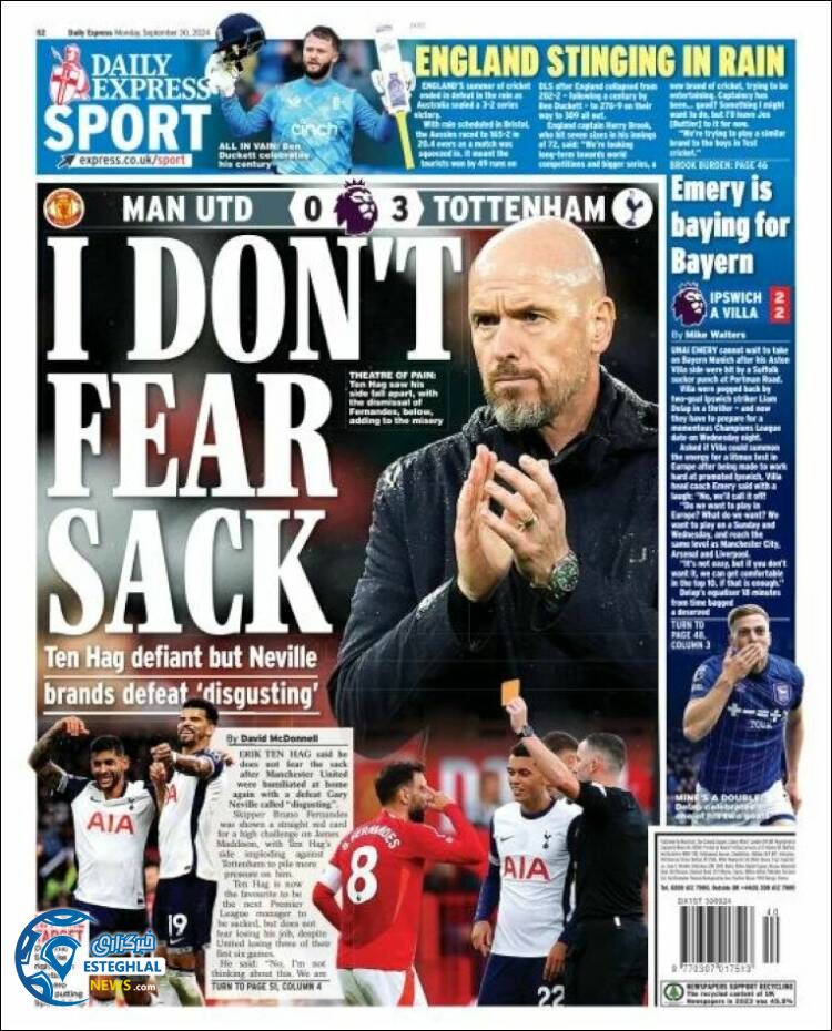 روزنامه ورزشی اکسپرس اسپورت دوشنبه 9 مهر 1403 