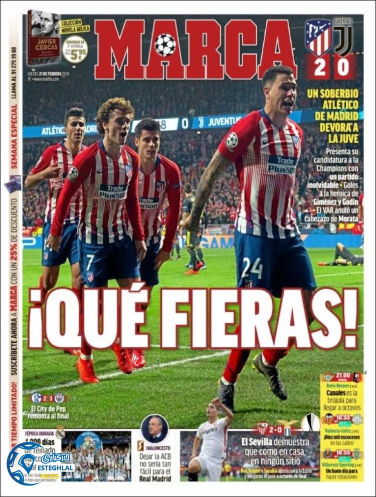 روزنامه ورزشی مارکا پنجشنبه 2 اسفند 1397