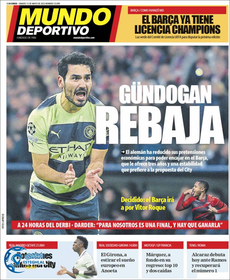 روزنامه ورزشی موندو دپورتیوو شنبه 23 اردیبهشت 1402 