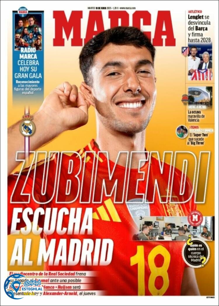 روزنامه ورزشی مارکا سه شنبه 20 خرداد 1404   