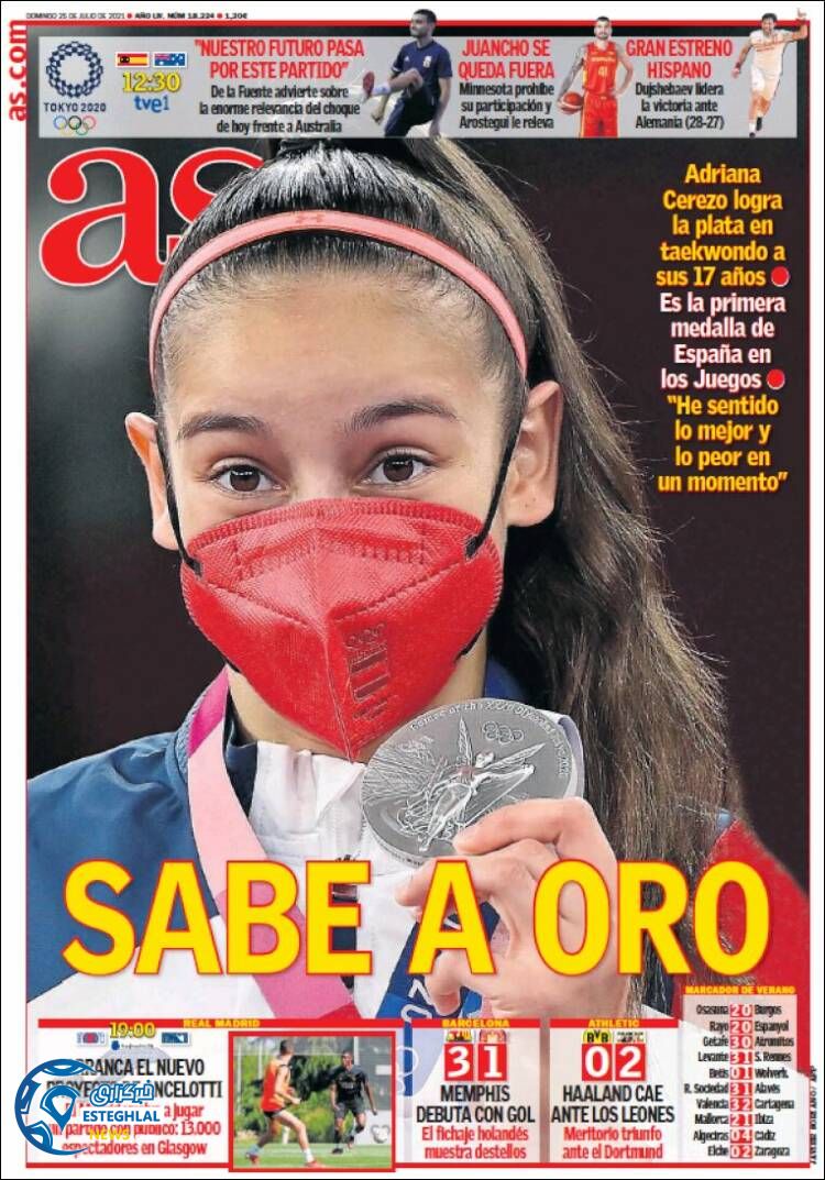 روزنامه ورزشی آ اس یکشنبه 3 مرداد 1400