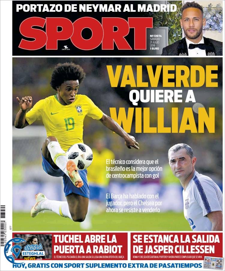 روزنامه ورزشی اسپورت شنبه 30 تیر 1397