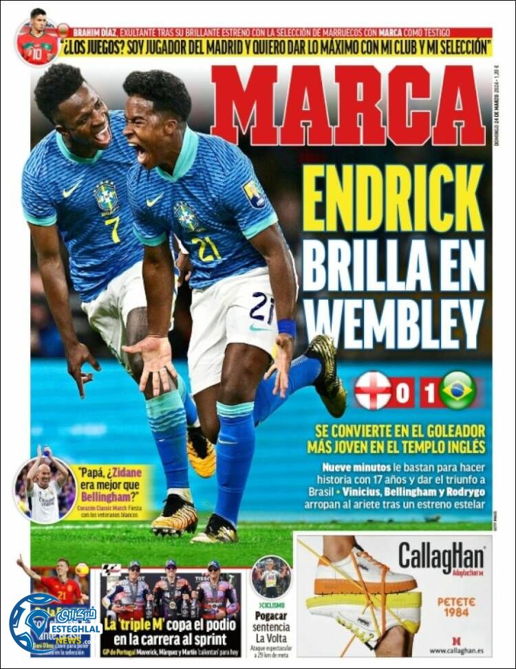 روزنامه ورزشی مارکا یکشنبه 5 فروردین 1403 