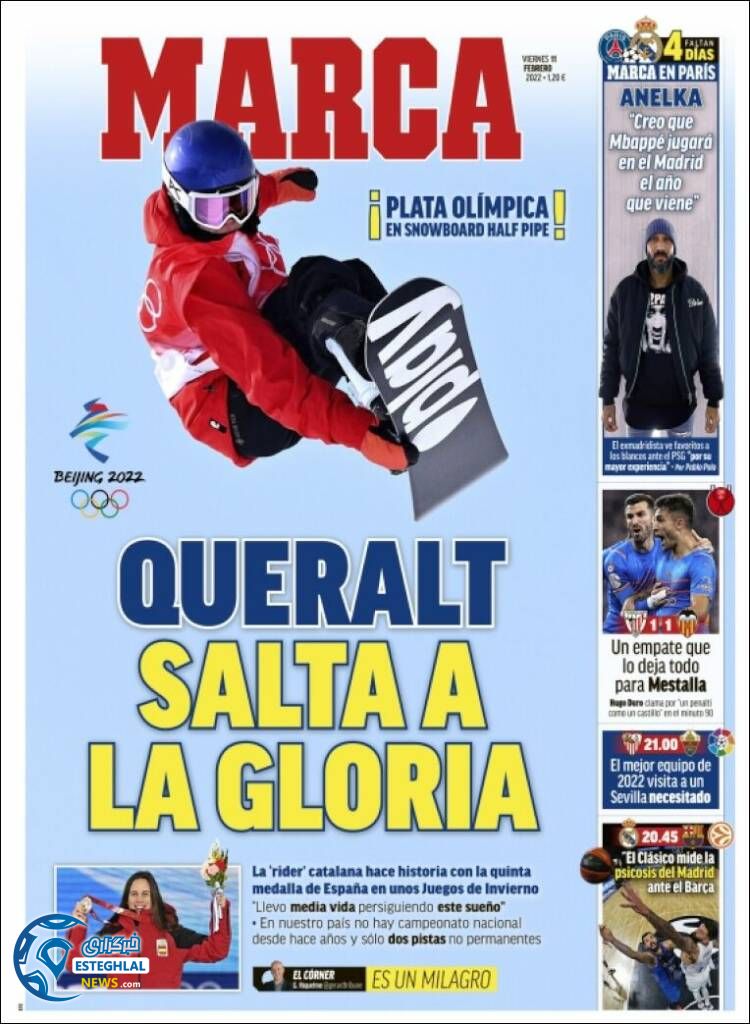 روزنامه ورزشی مارکا جمعه 22 بهمن 1400