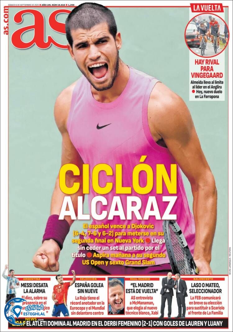 روزنامه ورزشی آ اس  شنبه 15 شهریور 1404  