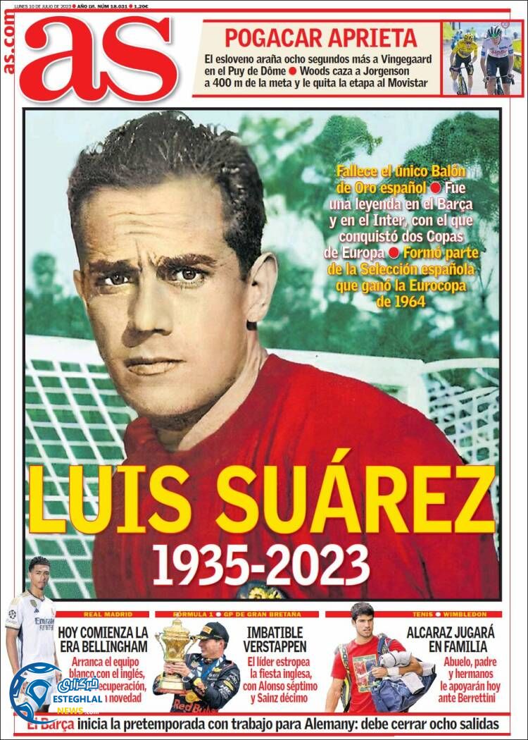 روزنامه ورزشی آ اس دوشنبه 19 تیر 1402 