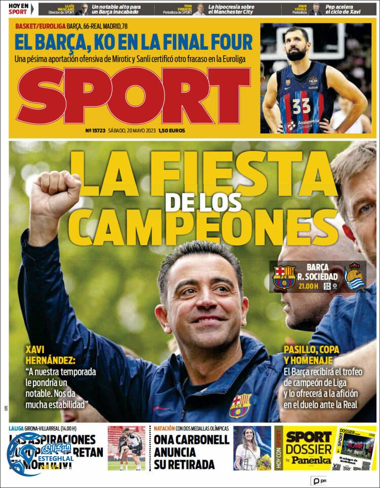 روزنامه ورزشی اسپورت شنبه 30 اردیبهشت 1402 