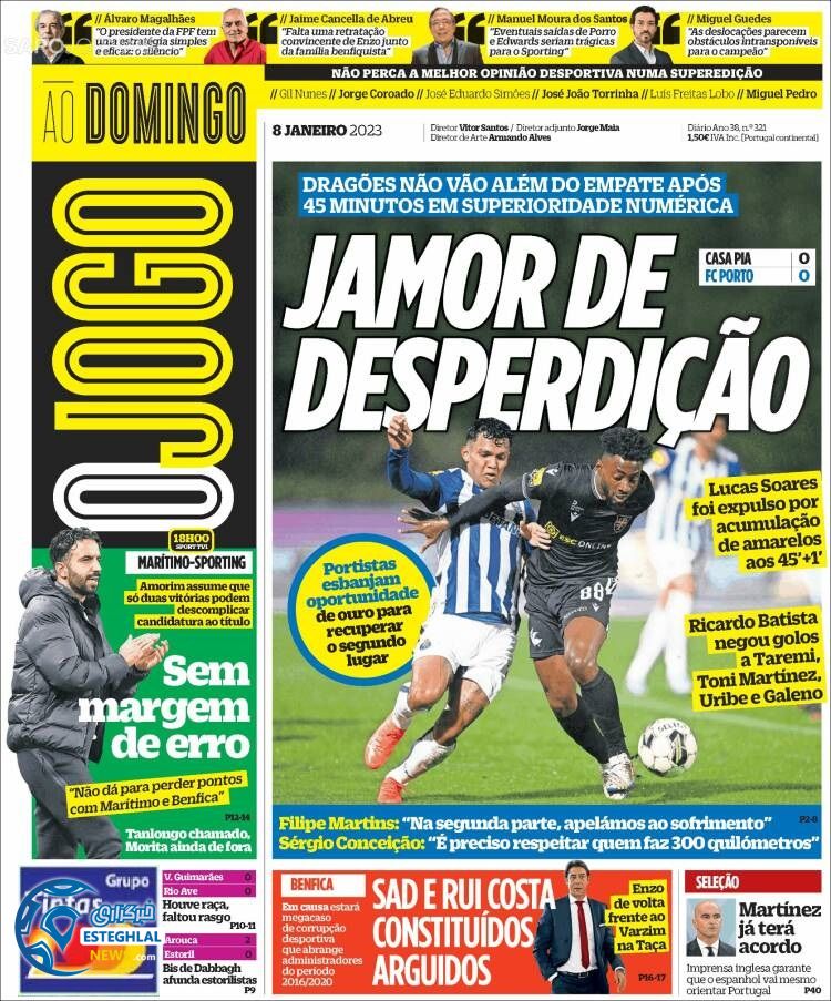 روزنامه ورزشی اوجوگو یکشنبه 18 دی 1401 