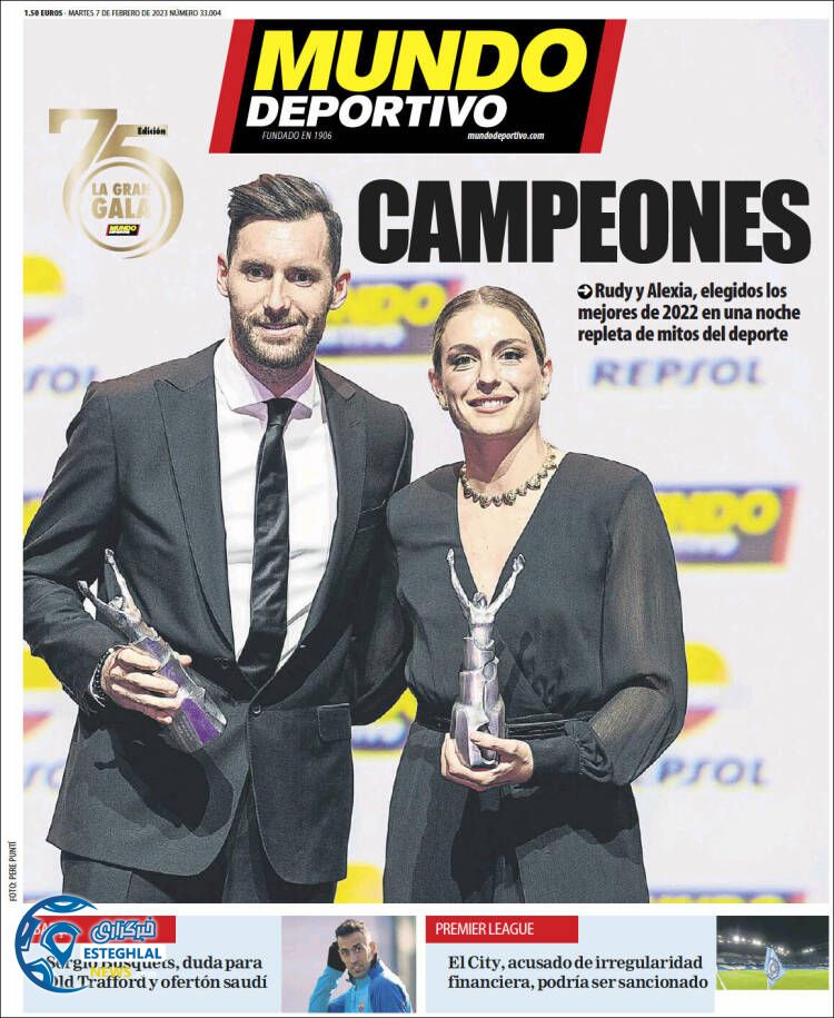 روزنامه ورزشی موندو دپورتیوو سه شنبه 18 بهمن 1401