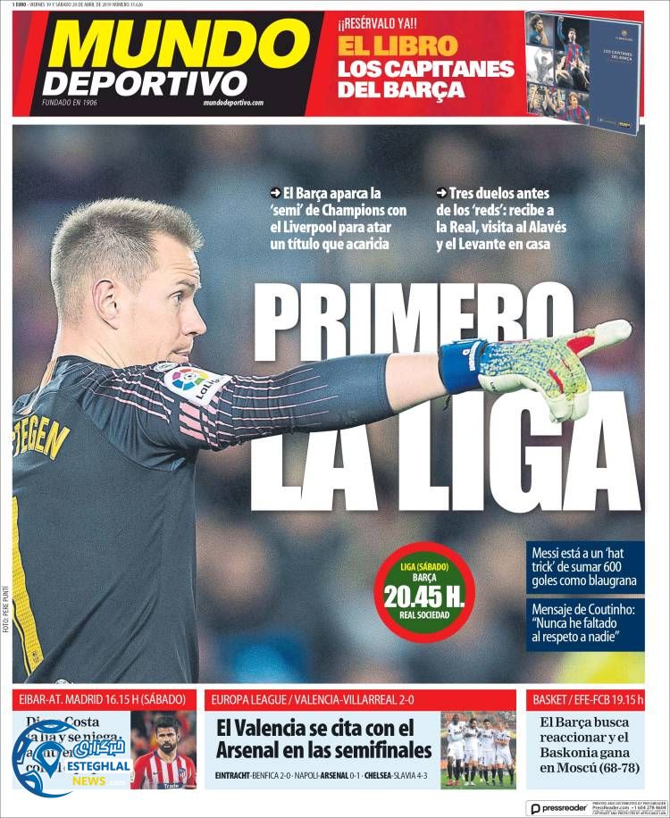 روزنامه ورزشی موندو دپورتیوو جمعه 30 فروردین 1398