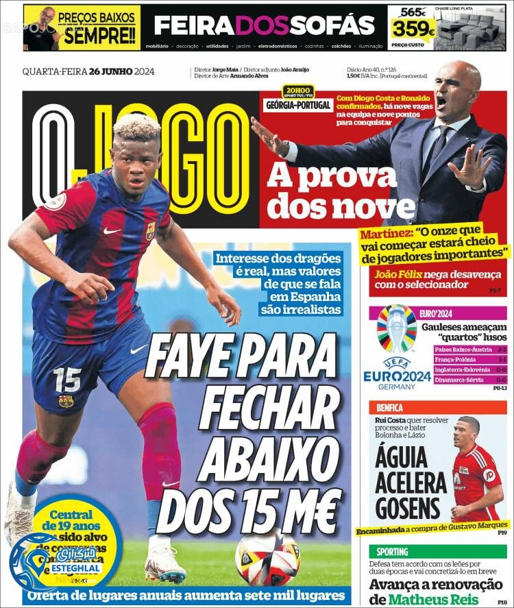 روزنامه  ورزشی اوجوگو چهارشنبه 6 تیر 1403 