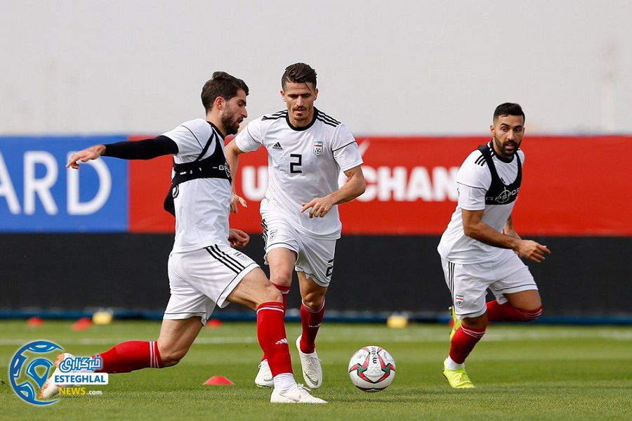 تمرین تیم ملی فوتبال در امارات بعد از دیدار با یمن