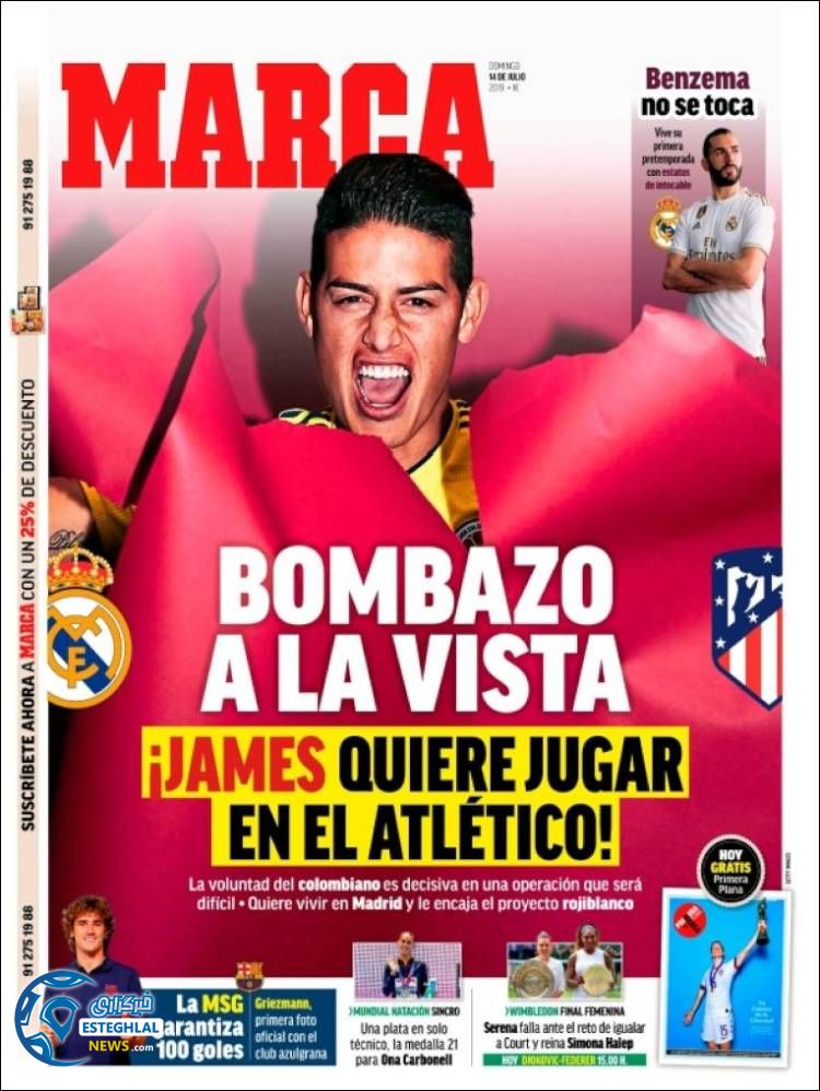 روزنامه ورزشی مارکا یکشنبه 23 تیر 1398