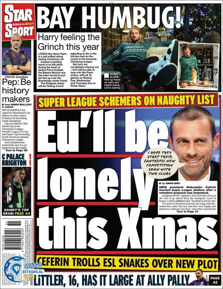 روزنامه ورزشی استار اسپورت جمعه 1 دی 1402