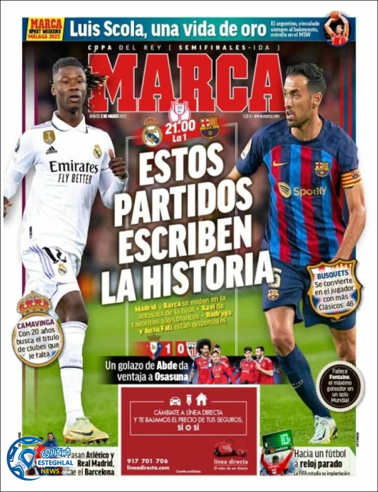 روزنامه ورزشی مارکا پنجشنبه 11 اسفند 1401  