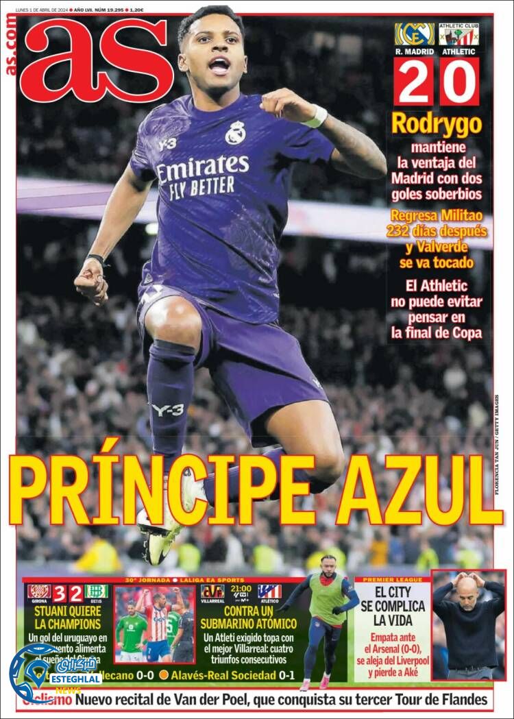 روزنامه ورزشی آ اس دوشنبه 13 فروردین 1403 