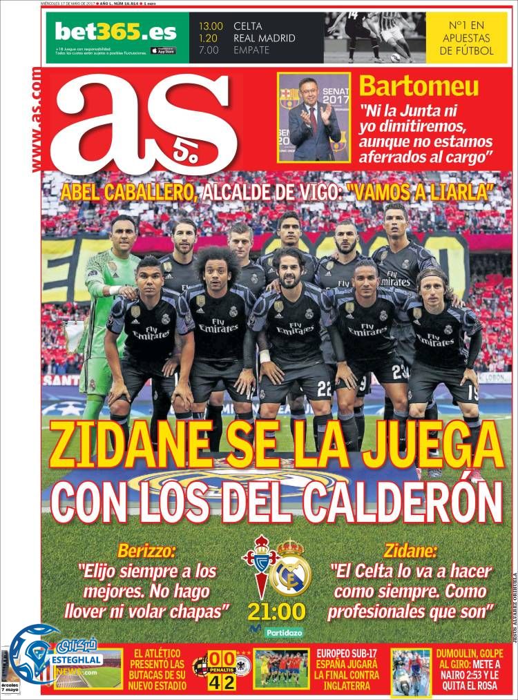 روزنامه های ورزشی جهان 27 اردیبهشت