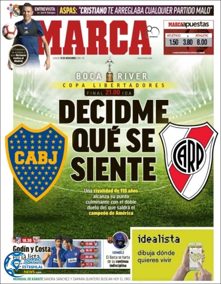 روزنامه ورزشی مارکا شنبه 19 آبان 1397