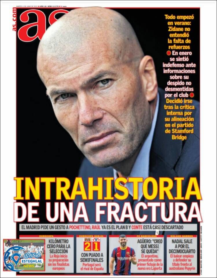 روزنامه ورزشی آ اس سه شنبه 11 خرداد 1400