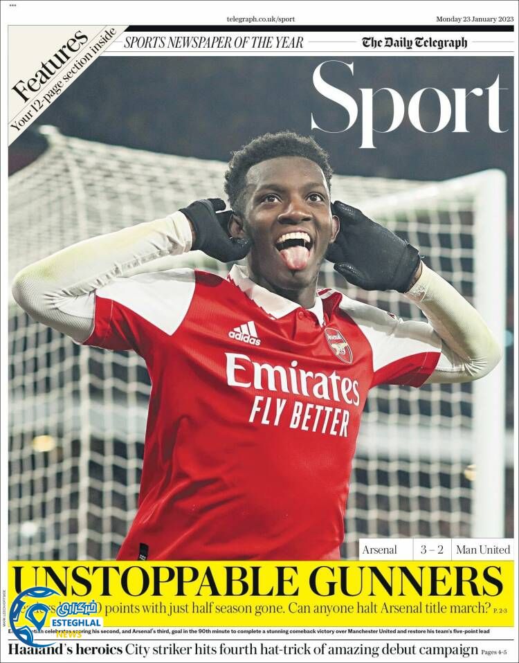 روزنامه ورزشی تلگراف اسپورت دوشنبه 3 بهمن 1401 