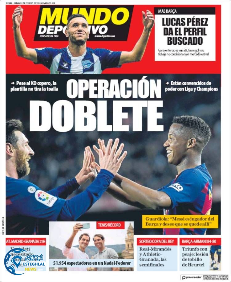 روزنامه ورزشی موندو دپورتیوو شنبه 19 بهمن 1398